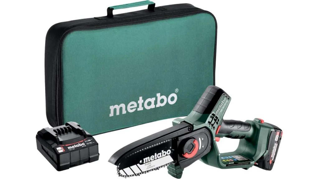 die Metabo Akku-Gehölzsäge im CAS-Akkusystem für auch dickere Äste