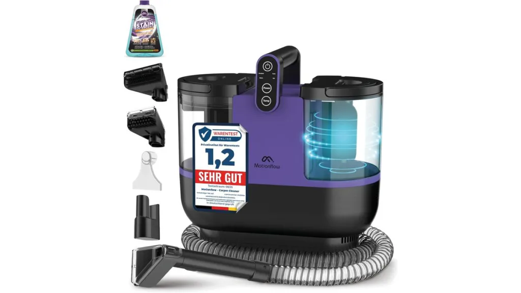 der Motionflow Teppichreiniger mit Heizfunktion