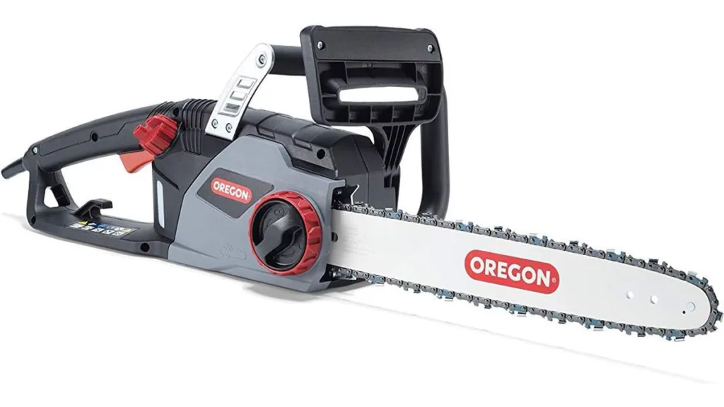 die graue Oregon CS1400 Elektro Kettensäge 