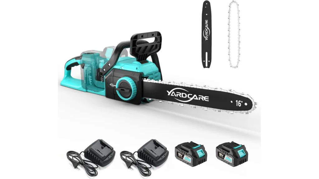 die YARDCARE 16″ Akku-Kettensäge