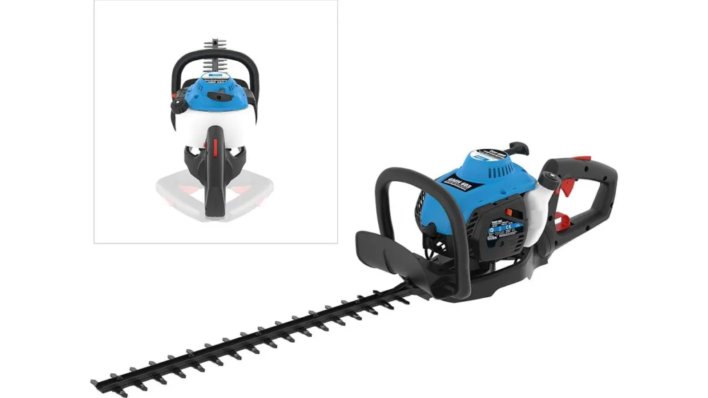 die blaue Güde GMH 603 für mehr Fläche und dichtere Heckenbilder