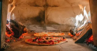 Holz-Pizzaofen kaufen: 7 Modelle mit Pellets und Kohle zwei Pizzen garen gerade in einem Holzofen