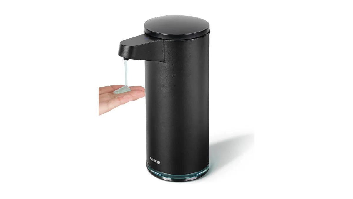 AIKE automatischer Seifenspender 380 ml USB-C schwarz matt Edelstahl