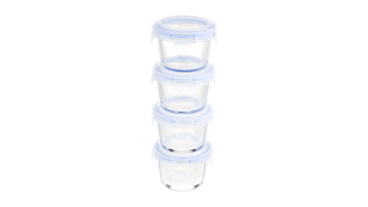 amazon basics glas aufbewahrungsbehälter 120ml blau