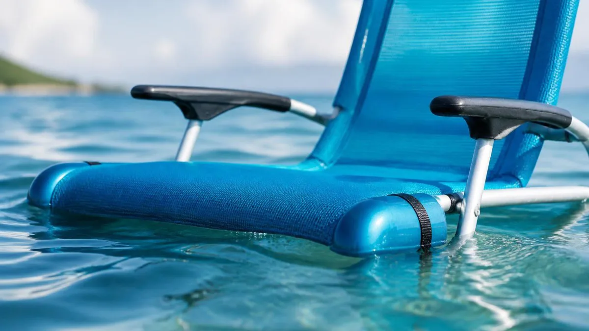Schwimmsessel mit Netzboden im Pool