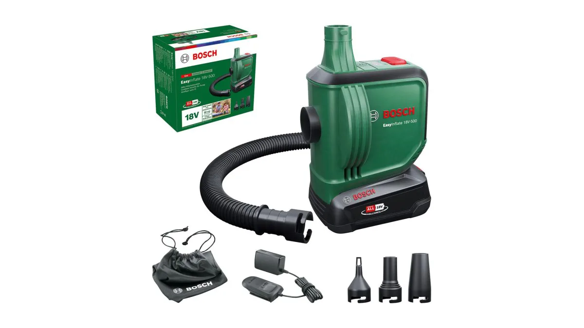 Bosch EasyInflate elektrische Luftpumpe, netzbetrieben, kompakt