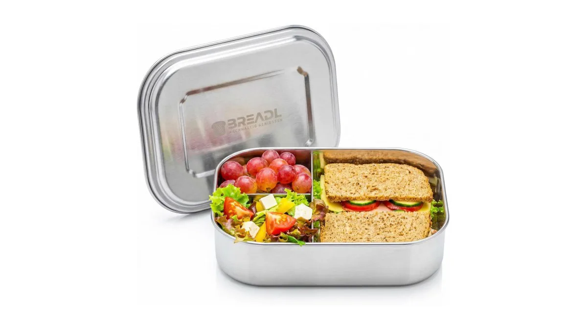 breadl edelstahl brotdose feste trennwand 1400ml