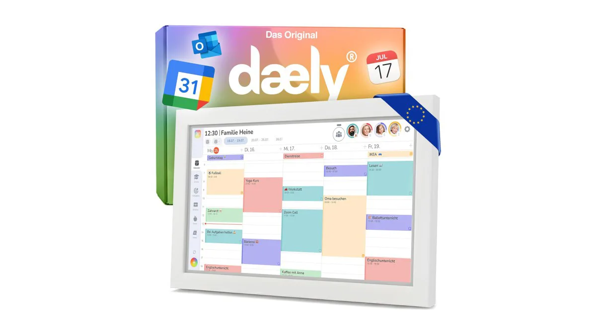 Daely Calendar 15,6" digitaler Wandkalender Familienplaner