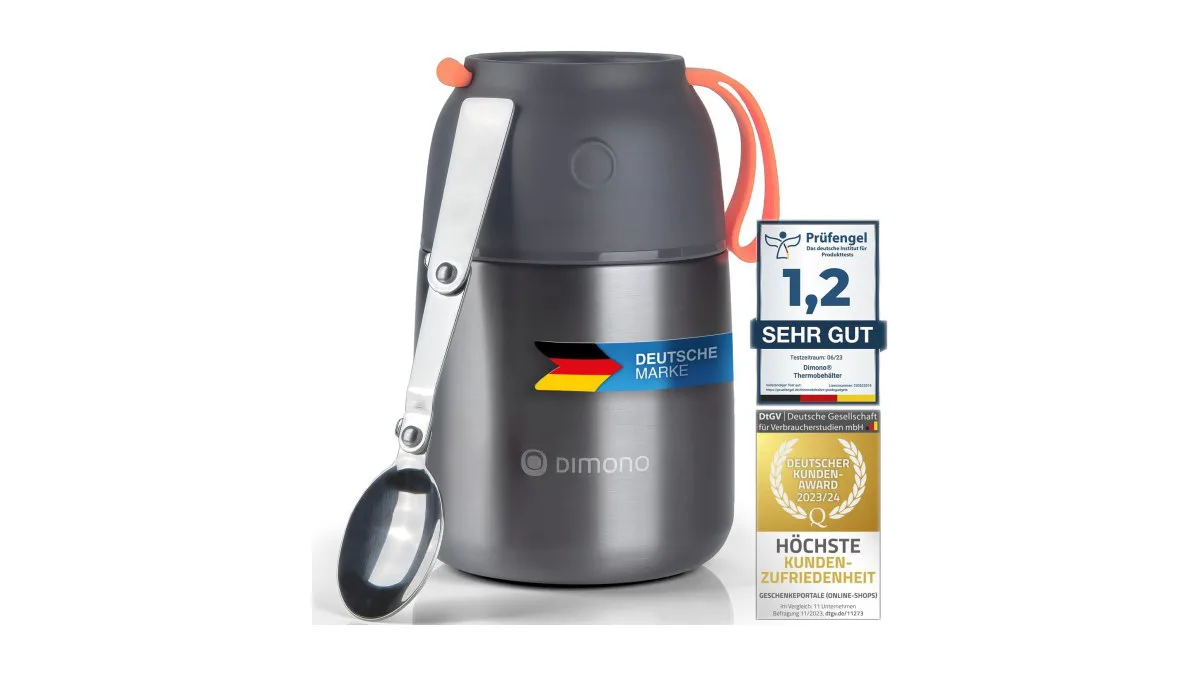 Dimono Thermobehälter 500 ml mit Klapplöffel