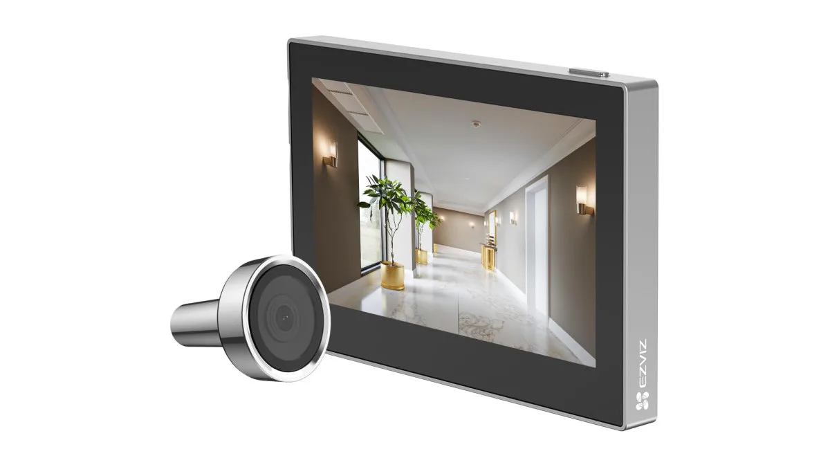 EZVIZ CP2 wlan türspion kamera 4.3 zoll silber display