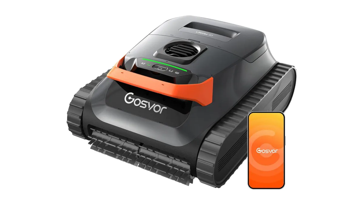 Gosvor Poolroboter orange, leichtes Modell mit feinem Filter