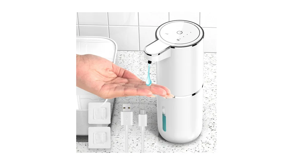 HAPPHOOH Seifenspender 380 ml berührungslos, USB aufladbar