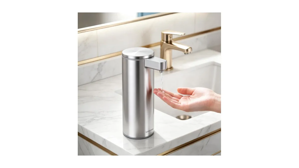 LAOPAO automatischer Seifenspender Edelstahl USB-C Aufladung