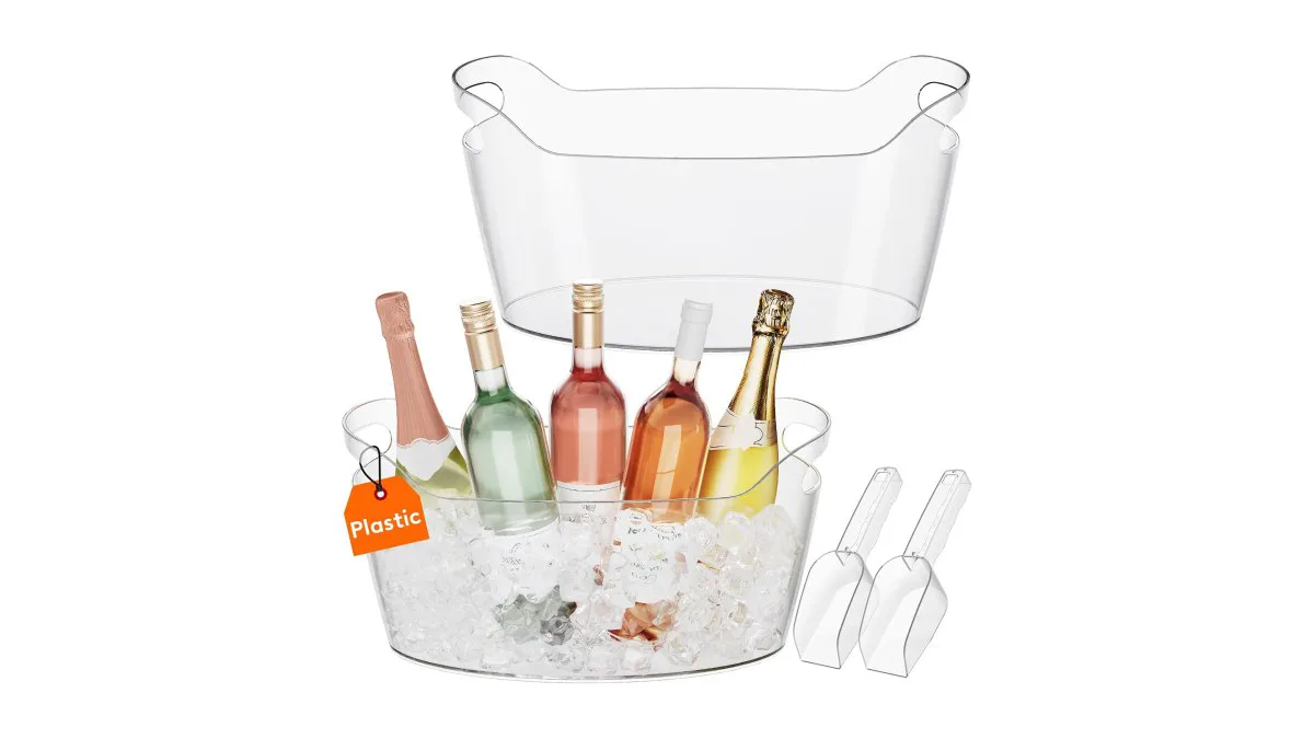 lifewit 2x6-5l plastik sektkühler set
