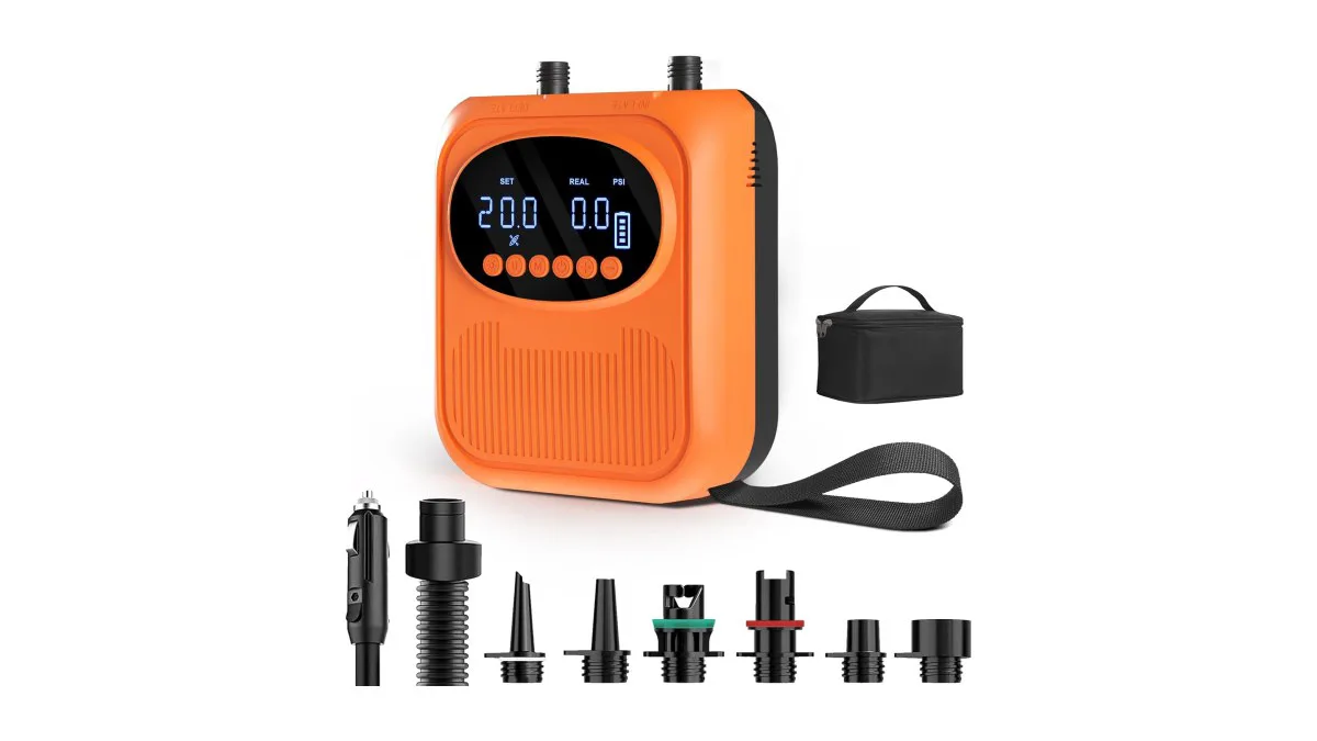 Mojimdo kabellose SUP Luftpumpe, 20 PSI, Licht