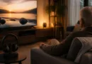 TV‑Kopfhörer für Senioren: Laut, komfortabel und nachbarschaftsfreundlich senior schaut fernsehen mit tv kopfhörern ladestation