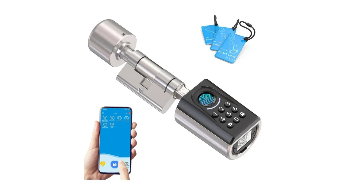 WELOCK ToucA51 elektronisches Türschloss mit Fingerabdruck, schwarz, IP65