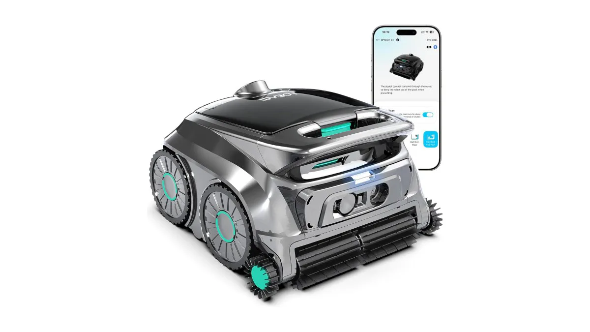 WYBOT OS600 Poolroboter hellgrün, Akku-Modell für Boden und Wand