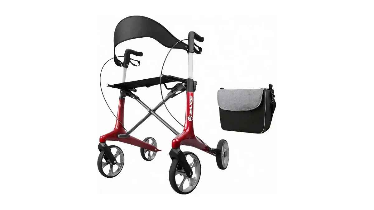 WHLICKS Carbon Rollator, ultraleicht, zusammengefaltet, kompakt