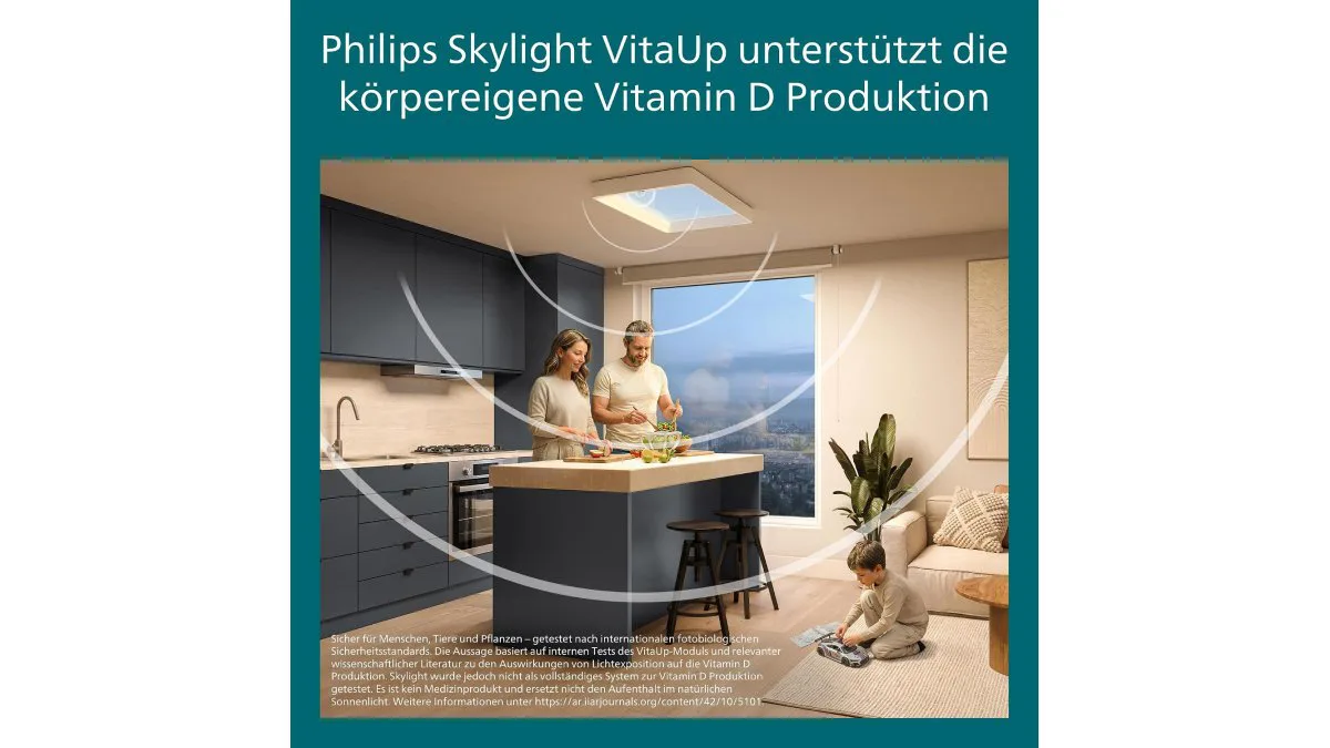 Philips Skylight VitaUp Medium LED‑Deckenleuchte mit mattem Diffusor – weitere Produktansicht 3