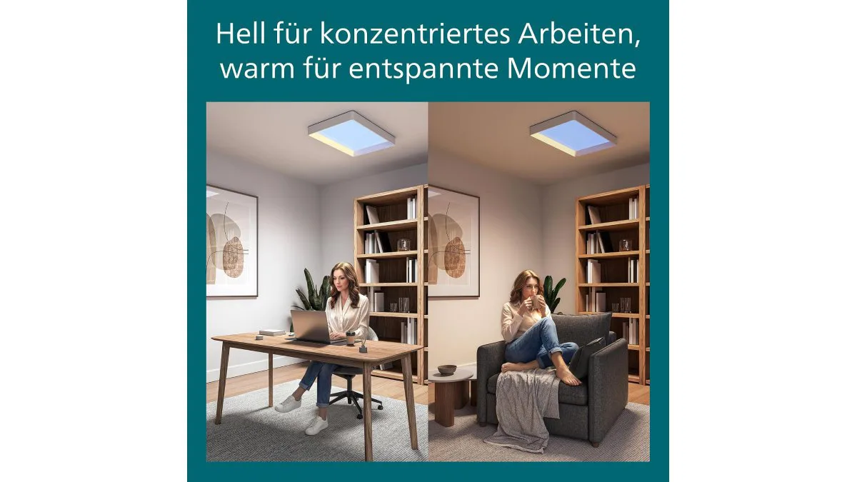 Philips Skylight VitaUp Medium LED‑Deckenleuchte mit mattem Diffusor – weitere Produktansicht 4